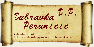 Dubravka Peruničić vizit kartica